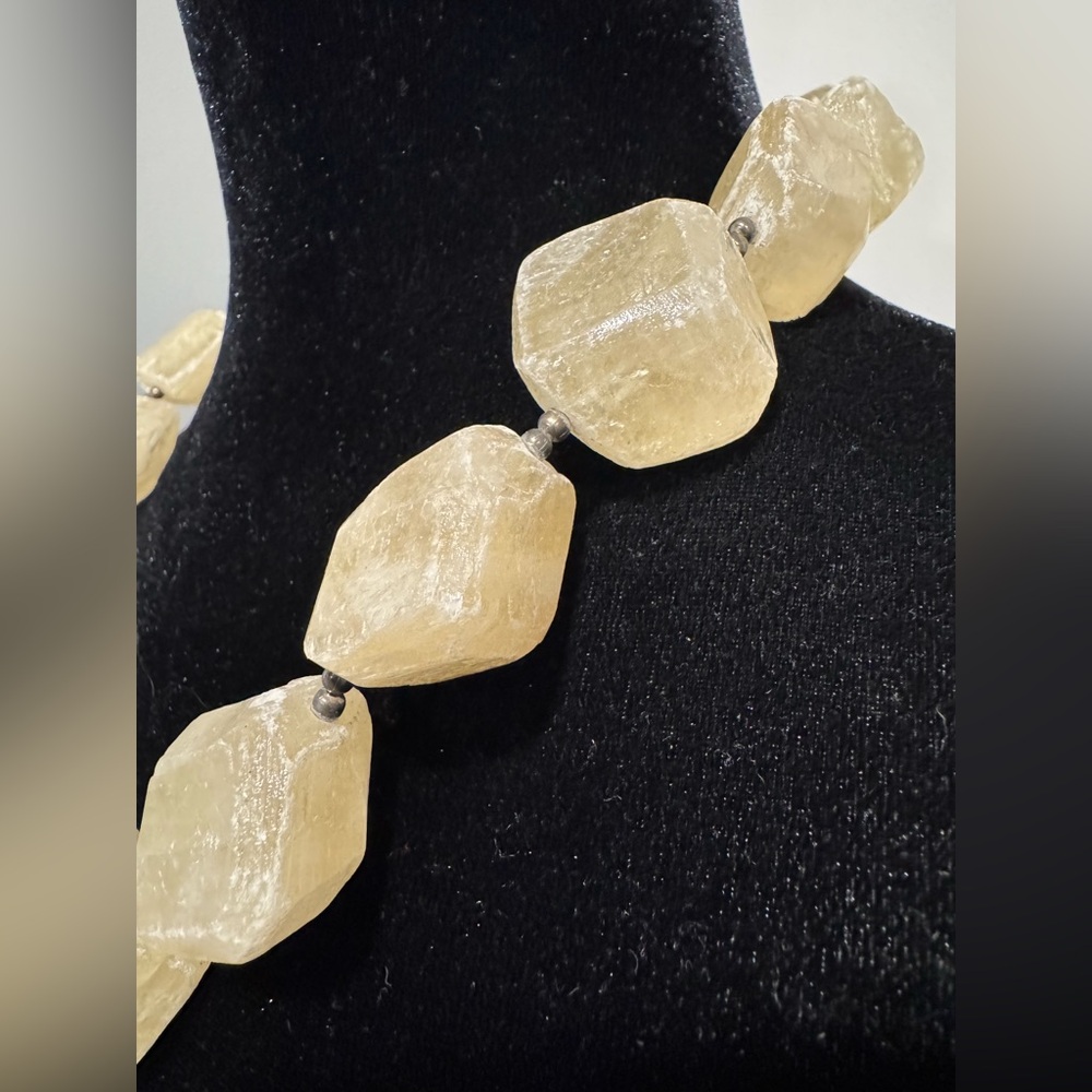 Chunky Citrine Stone Necklace - Picture 3 of 4